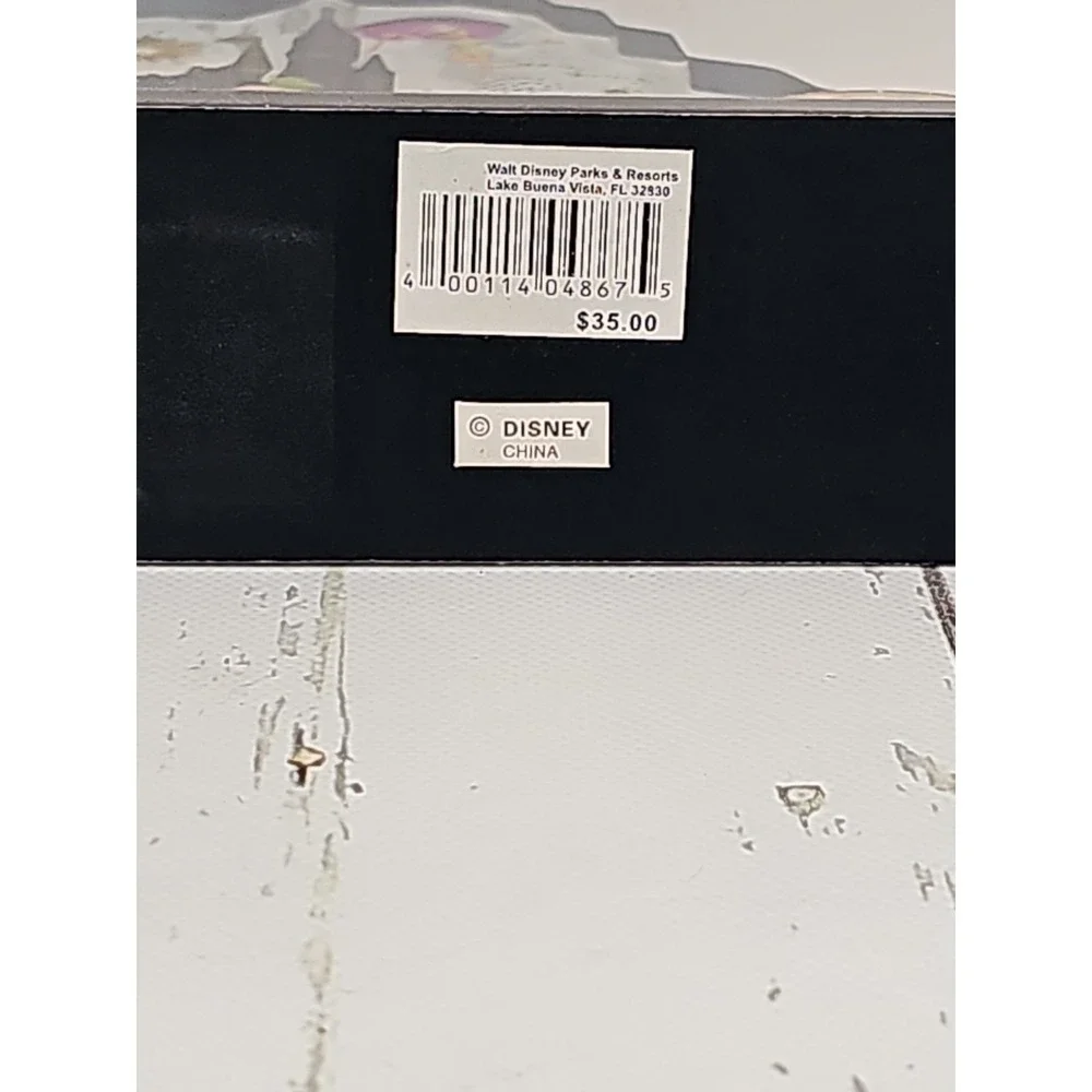 Walt Disney World Acrylic Clock Characters in Front of Castle Fireworks